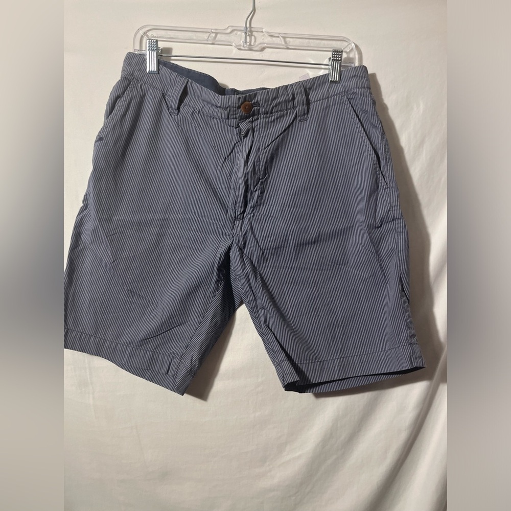 GRAYERS Beltloop waistband MAIDSTONE STRIPE Zip Fly SHORTS in GRISAILLE BLUE - Picture 2 of 8